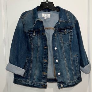 Time and tru demon jean jacket